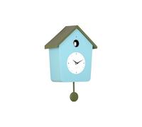 Karlsson Cuckoo Light Wall Clock in Misty Blue & Army Green with Pendulum