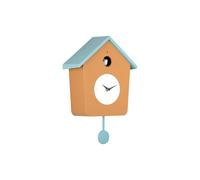 Karlsson Cuckoo Light Wall Clock in Ochre Yellow & Misty Blue with Pendulum