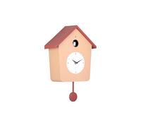 Karlsson Cuckoo Light Wall Clock in Soft Brown & Red Ochre with Pendulum