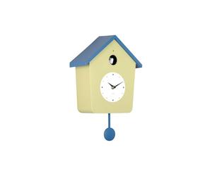 Karlsson Cuckoo Light Wall Clock in Tea Green & Classic Blue with Pendulum