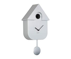 Karlsson Cuckoo Metallic Wall clock KA5867SI - Unisex - Quartz Silver 8,5 x 21,5 x 41