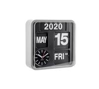 Karlsson Flip Calendar Wall Clock Silver Mini Flip