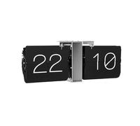 Karlsson - No Case Flip Wall/Table Clock, Black/Chrome - Black