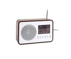 Karlsson FM Radio Alarm clock KA6036DW - Unisex - Quartz Brown 6,6 x 12,5 cm