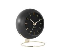 Karlsson 'Globe' Table Clock - Designed by Armando Breeveld (Black/gold - 21cm)