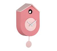 Karlsson Grato Cuckoo Wall Clock with Swinging Pendulum (Tan Rose & Soft Pink)