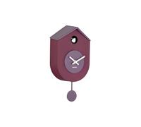 Karlsson Grato Cuckoo Wall Clock with Swinging Pendulum (Dark Mauve & Soft Lavender)