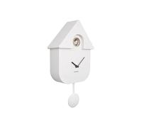 Karlsson Modern Cuckoo Pendulum Wall Clock - White