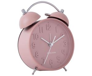 Karlsson Iconic Analogue Alarm Clock - Faded Pink