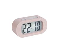 Karlsson KA5753PI Digital Alarm Clock LCD Backlit Gummy ABS Rubberized Pink H7 x 5 x 14 cm, Silicone, 14x7x5 cm