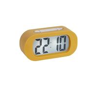 Karlsson KA5753YE LCD Backlit Digital Alarm Clock Gummy Rubberized ABS Yellow Ochre H7 x 5 x 14 cm