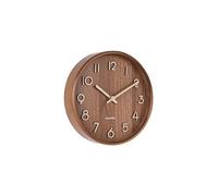 Karlsson KA5808DW Pure Small Round Wall Clock Dark Wood Brown D22 x 4.5 cm