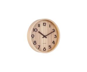 Karlsson KA5808WD Pure Small Round Wall Clock Light Wood Beige D22 x 4.5 cm