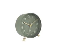 Karlsson - Alarm Clock Lofty Metal Matt Green Diameter 11 x Depth 5.2 cm