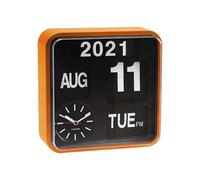 Karlsson Mini Flip Black Dial Wall Clock, Orange