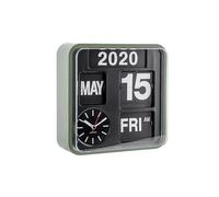 Karlsson Mini Flip Plastic Clock 24.5 cm, Green, 4.2x35x35 cm