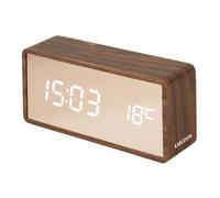 Karlsson Mirror Cooper Alarm Clock LED Alarm clock KA5878DW - Unisex - 15 cm - Quartz Wood 4,5 x 16 x 7
