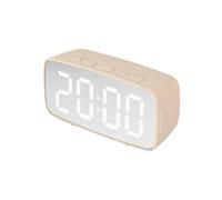 Karlsson Mirror LED Oval Alarm clock KA5876WG - Unisex - Quartz Brown 12X6X4