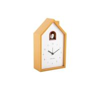 Karlsson Modern Cuckoo Alarm Clock, Yellow, 12 x 6 x 20 cm, Rectangle, Thermoplastic Alarm Clock for Bedroom