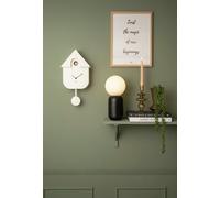 Karlsson Modern Cuckoo Pendulum Wall Clock - White