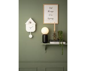 Karlsson Modern Cuckoo Pendulum Wall Clock - White