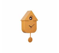 Karlsson Modern Cuckoo Wall Clock with Pendulum in Ochre Yellow, KA5768YE