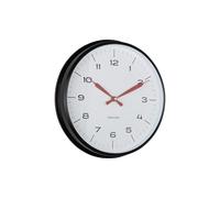 Karlsson Modern Factory Wall Clock - 30 cm Diameter with Sweep Movement (Black & Bright Red)