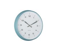 Karlsson Modern Factory Wall Clock - 30 cm Diameter with Sweep Movement (Misty Blue & Jungle Green)
