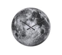 Karlsson Moon Glass Wall Clock with Sweep Movement, Black