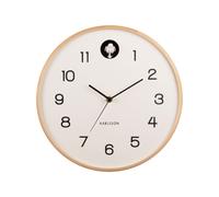 Karlsson Natural Cuckoo 32cm Wall clock Birchwood Frame Battery Powered