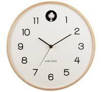 Karlsson Natural Cuckoo Analogue Wall Clock - Birch White