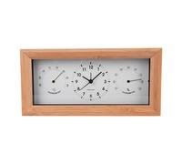 Karlsson Neat Reactangle Thermo hygrometer KA5925WH - Unisex - Quartz White/Wood 5,4 x 26 x 12,8