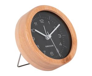 Karlsson Neat Round Alarm clock KA5923BK - Unisex - 10 cm - Quartz Black 10 cm