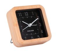Karlsson Neat Square Alarm clock KA5924BK - Unisex - Quartz White/Wood 4,3 x 9 x 9