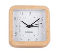 Karlsson Neat Square Alarm clock KA5924WH - Unisex - Quartz White/Wood 4,3 x 9 x 9