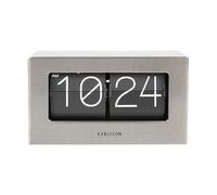 Karlsson - Boxed Flip Wall/Table Clock, Brushed Steel - Steel