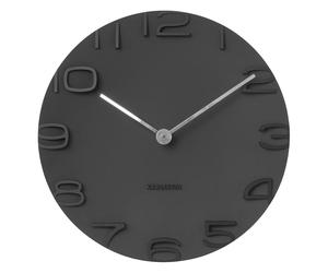 Karlsson On The Edge 42cm Round Modern Wall Clock with Chrome Finish Hands