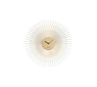 Karlsson Wall Clock Peony Steel Gold, Metal, Yellow, 17,5 x 4,5 x 12