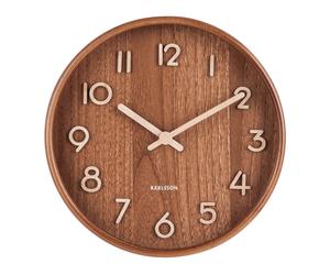 Karlsson Pure Bass Wall clock KA5808DW - Unisex - 22 cm - Quartz Wood 22 cm