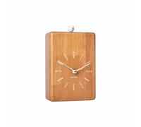 Karlsson Rama Cuckoo Wall & Table Clock - Analogue Quartz Clock with Cuckoo Detail - Light Wood or Dark Wood Finish - Battery Powered Decorative Clock (Dark Wood)