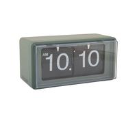 Present Time Karlsson Retro Boxed Flip Table or Wall Clock - Jungle Green