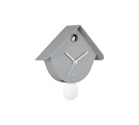 Karlsson Retro Cuckoo Wall Clock - Graphic Analogue Design, Battery Powered, 25.5cm (Mouse Grey)