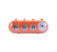 Karlsson Retro Tube Calendar Flip Alarm Clock