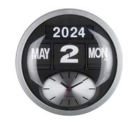 Karlsson Round Flip Wall clock KA6030SI - Unisex - 33 cm - Quartz Silver 33 cm