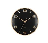 Karlsson Sienna Glow Wall Clock, Black, 40.6 x 5 x 40.6 cm, Round, Iron, Modern Living Room, Wall Clocks