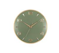Karlsson Sienna Glow Wall Clock Green 40.6 x 5 x 40.6 cm Round Iron Wall Clock Modern Living Room Wall Clocks