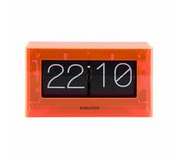 Karlsson Table Clock Boxed Flip - Orange - 20.7 x 7.1 x 11.7 cm - Rectangle - Acrylic - Standing Clock - Table Clock
