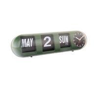 Karlsson Tube Flip Wall clock KA6032GR - Unisex - Quartz Green 10 x 13,5 cm