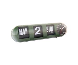 Karlsson Tube Flip Wall clock KA6032GR - Unisex - Quartz Green 10 x 13,5 cm