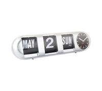 Karlsson Tube Flip Wall clock KA6032SI - Unisex - Quartz Silver 10 x 13,5 cm